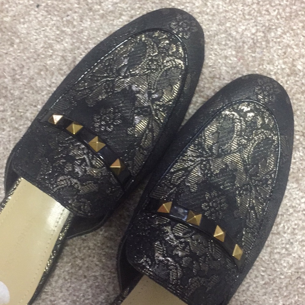 Marc Fisher Metallic Studded Flats
